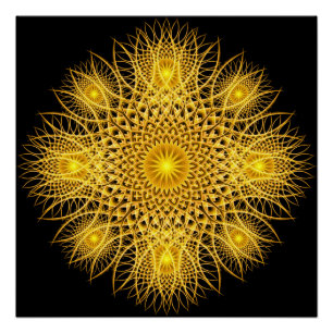 Poster Mandala de flocon de Sun