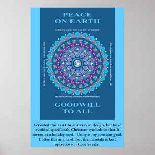 POSTER MANDALA DE PAIX DE VACANCES
