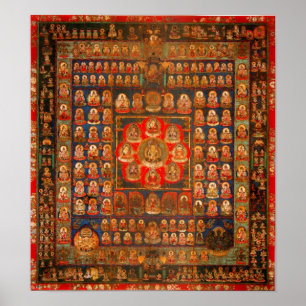 Poster Mandala de royaume d'utérus