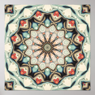 Poster Mandala des Tons de Terre