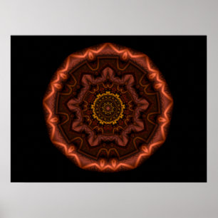 Poster Mandala en cuivre