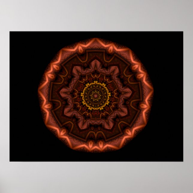 Poster Mandala en cuivre (Devant)