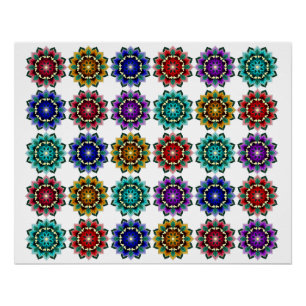 Poster Mandala en différentes couleurs