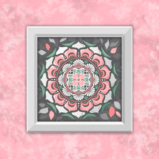 Poster Mandala Floral Rustique (Créateur téléchargé)