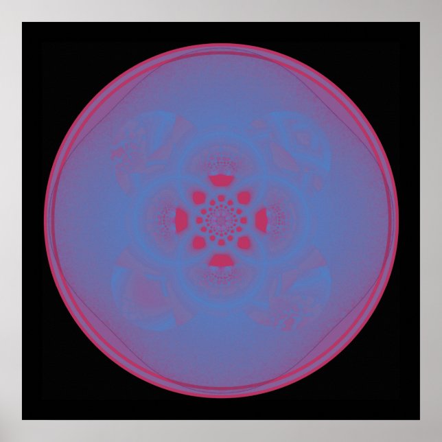 Poster Mandala Fractal (Devant)