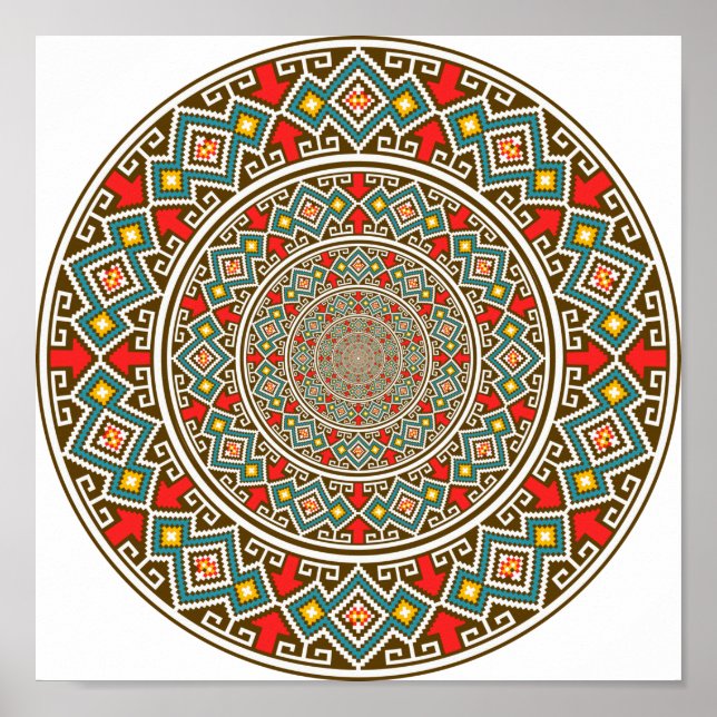 Poster Mandala géométrique (Devant)