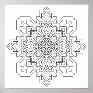Poster Mandala géométrique #11