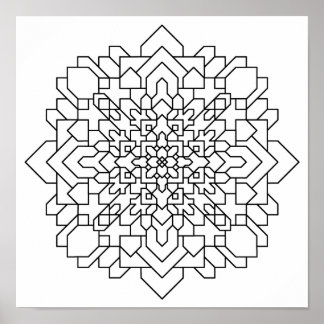 Poster Mandala géométrique #12