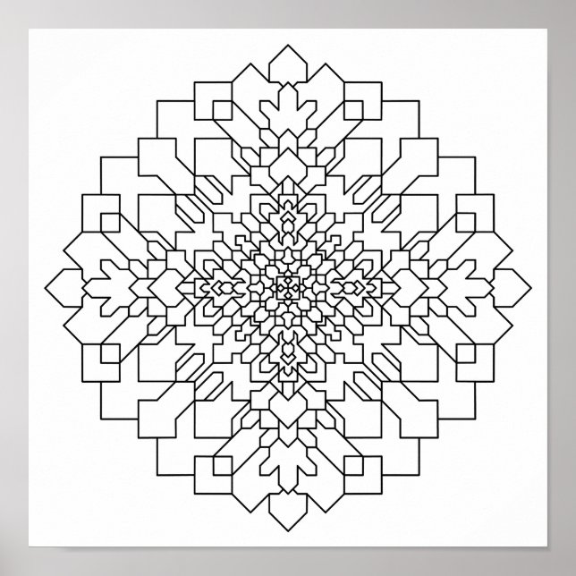 Poster Mandala géométrique #15 (Devant)