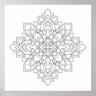 Poster Mandala géométrique #2