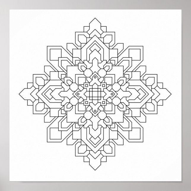 Poster Mandala géométrique #2 (Devant)