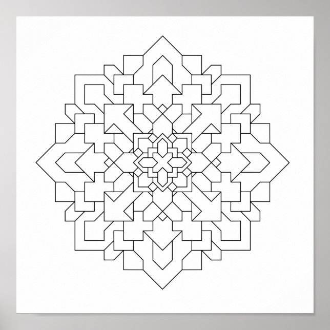 Poster Mandala géométrique #3 (Devant)