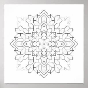 Poster Mandala géométrique no 6