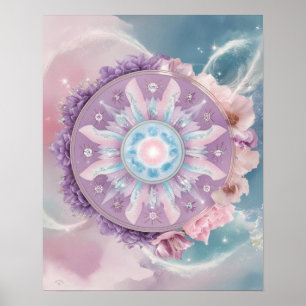 Poster Mandala mystique violet   Astrologie de rêve