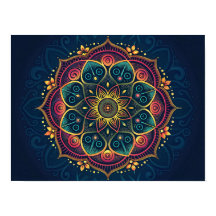 Mandala numérique complexe : un kaléidoscope de co