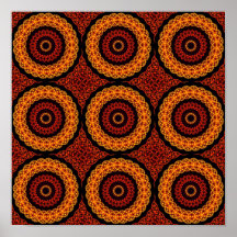 Mandala orange et jaune