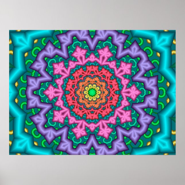 Poster Mandala Pastels (Devant)