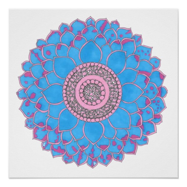 Poster Mandala Print (Devant)