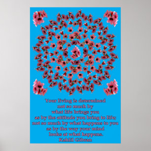 POSTER MANDALA ROSE 1 DE CLOCHES D'ARBRE