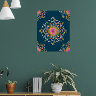 Poster Mandala simple et colorée
