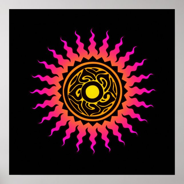 Poster Mandala Sun 1 (Devant)