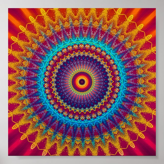 Poster Mandala sur le feu et la glace (Devant)