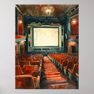 Poster Mandala vintage Aquarelle Tirée À La Main