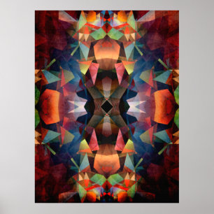 Poster Mandala Vintage coloré
