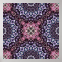 Mandala Web Motif Rose et Violet Vibrant
