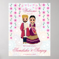 Mandalas de fleurs roses illustration couple indie