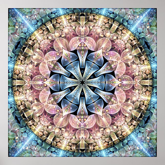 Poster Mandalas du coeur de la compassion 1 Imprimer (Devant)