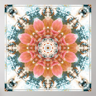 Poster Mandalas du coeur de l'affiche du changement 9