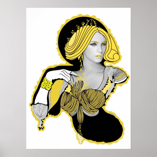 Poster Mandarina Yellow Diva (Devant)