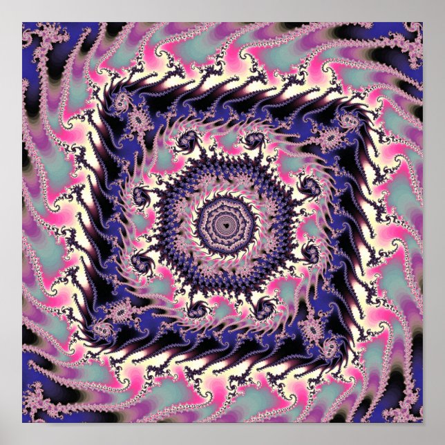 Poster Mandelbrot Carré Fractal (Devant)