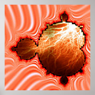 Poster Mandelbrot Dreamsicle Avec Éclairs