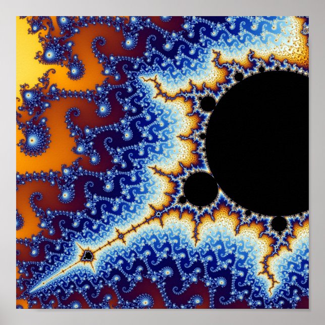 Poster Mandelbrot Fractal Zoom (Devant)