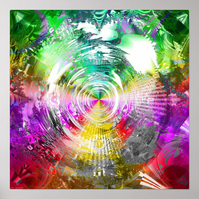 Poster Mandelbrot métallique 3c (Devant)