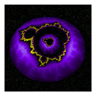 Poster Mandelbrot Violet Dans Un Mandelbrot