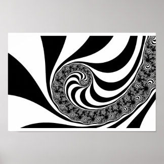 Poster Mandelbrot Zebra Spiral