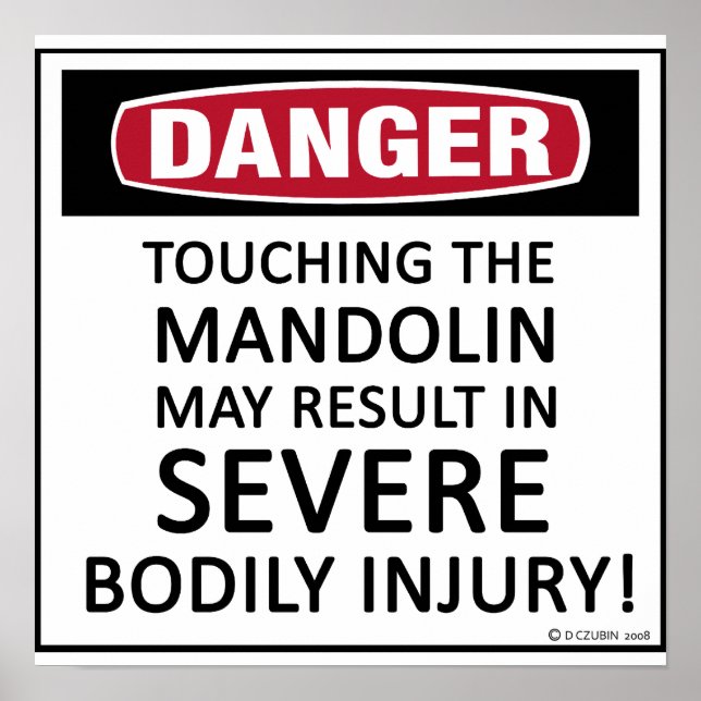Poster Mandolin Danger (Devant)
