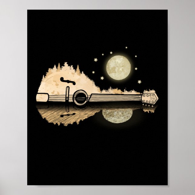 Poster Mandolin Player Country Music Bluegrass Mandoline (Devant)