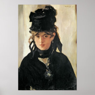 Poster Manet   Berthe Morisot avec un bouquet de violette