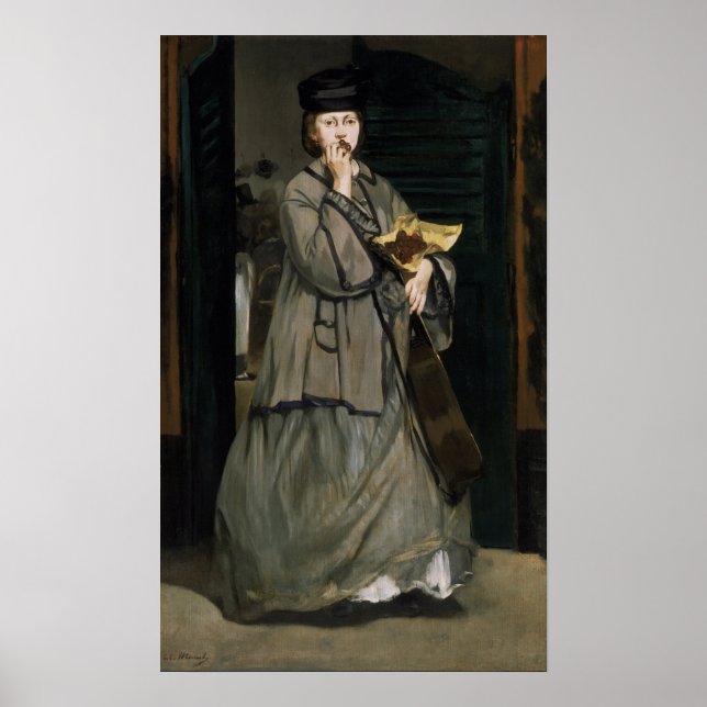 Poster Manet - Chanteuse de rue (Devant)