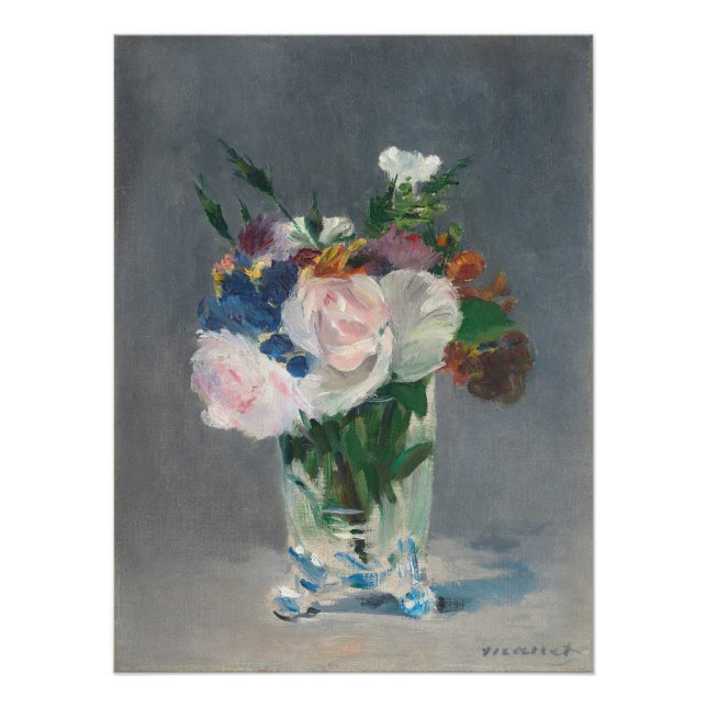 Poster Manet | Flowers dans un vase crystal, c.1882 (Devant)
