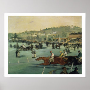 Poster Manet   Horse Racing 1872