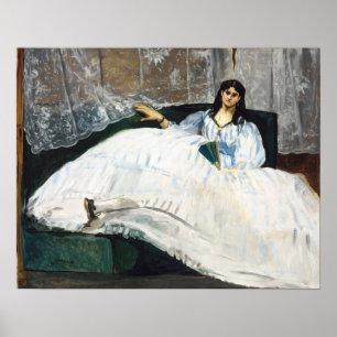 Poster Manet - La maîtresse de Baudelaire, allongée