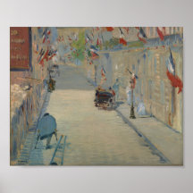 Manet - La rue Mosnier aux drapeaux (1878)