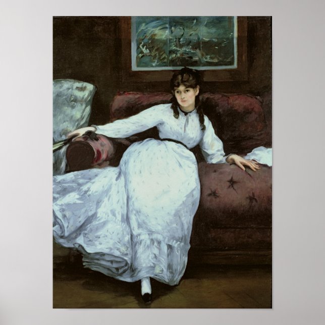 Poster Manet | Le reste, portrait de Berthe Morisot (Devant)