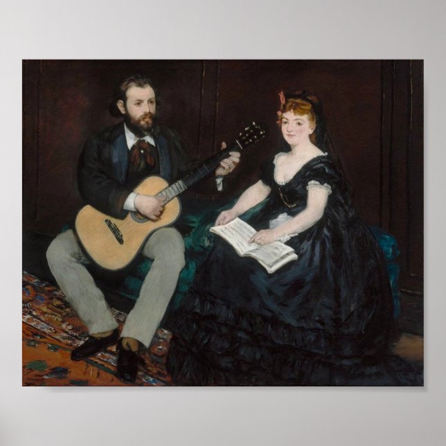 Poster Manet, leçon de musique (Devant)