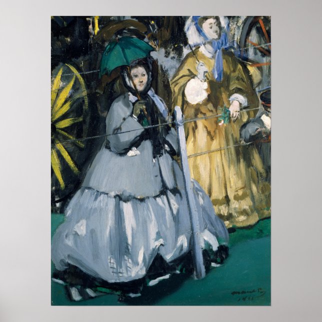 Poster Manet - Les Femmes En Course (Devant)